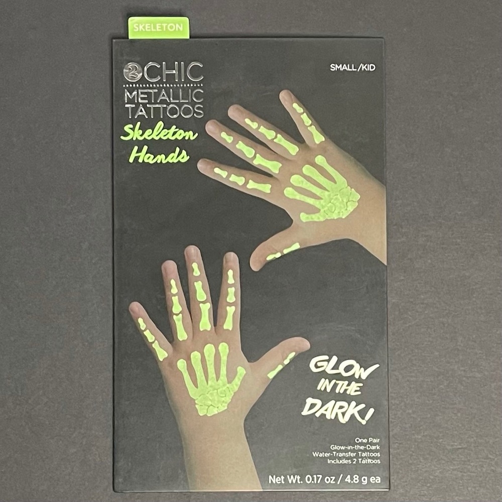🦴💀🎃2 Chic- Kid’s Skeleton Hands Tattoos🎃💀🦴